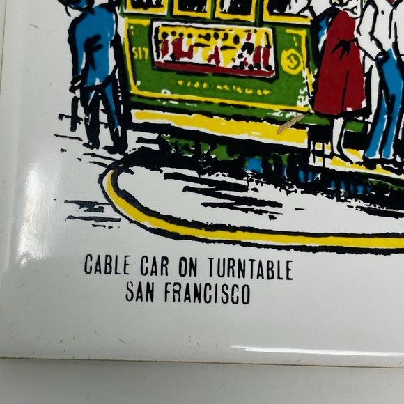 Ceramic Tile Trivet San Francisco Cable Car VTG - Picture 4 of 10